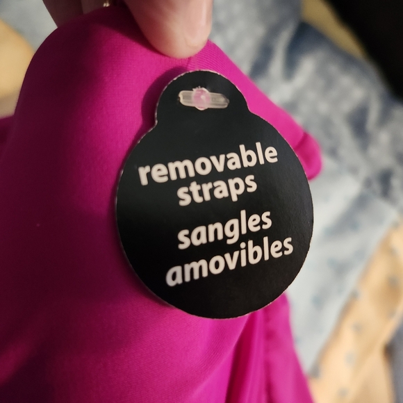 Hot pink 1 piece bathing suit - Picture 3 of 4